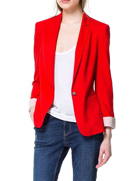 bright red blazer for women.